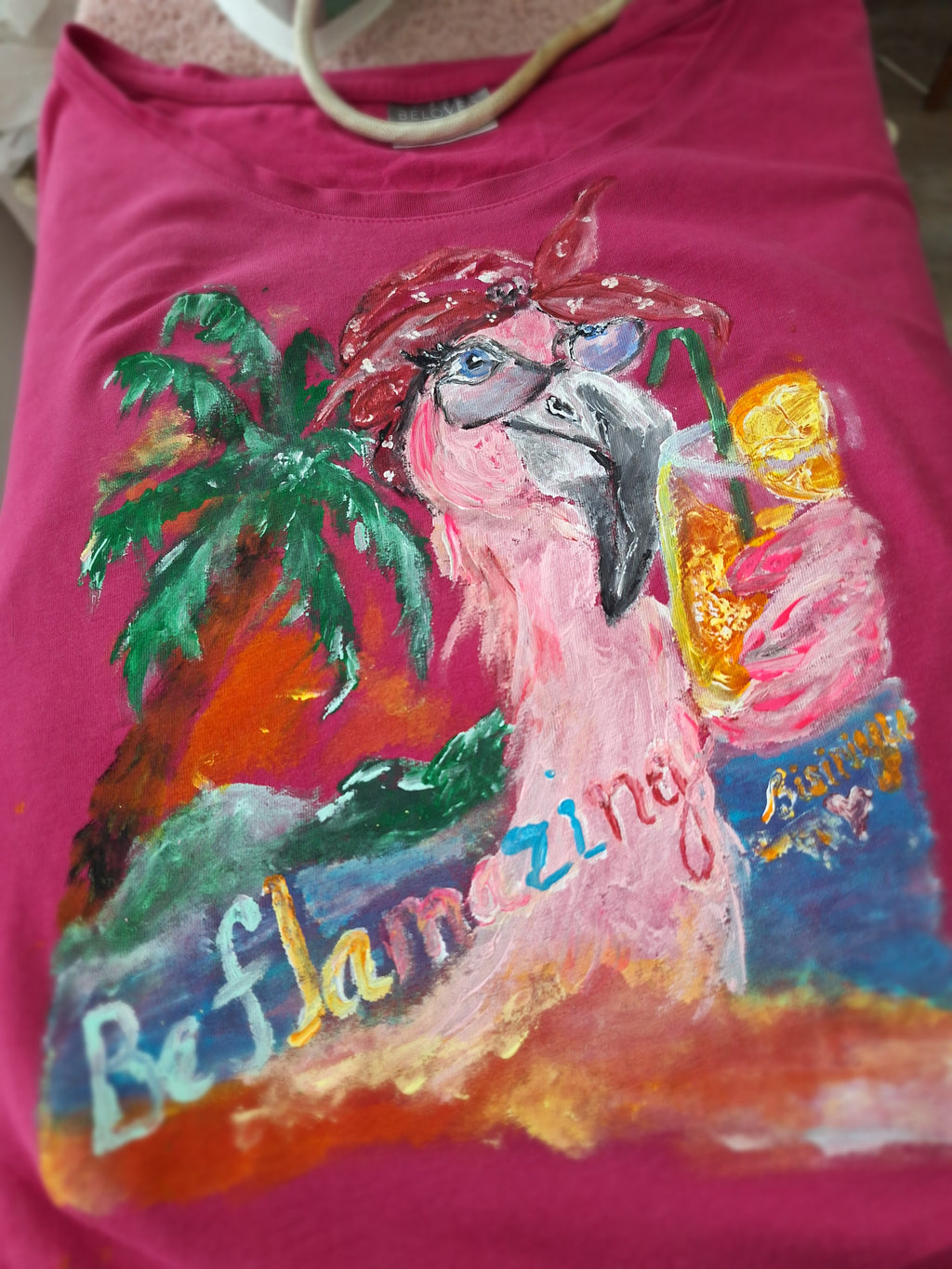 Ručně malované tričko „Be Flamazing“